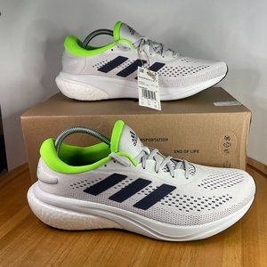 Adidas NIB Supernova 2M Athletic Shoe Sneaker White Neon Green Mens Size 11.5